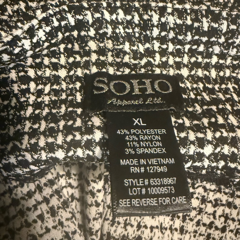 SOHO Black & White Ankle Length Pant - Picture 6 of 8